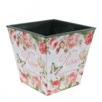 Macetero vintage, macetero decorativo, macetero de rosas H13cm W13.5cm