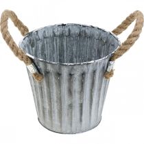 Artículo Macetero con asas, macetero de metal, macetero decorativo para plantar Ø14,5cm