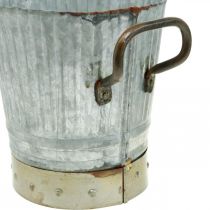 Artículo Jardinera metal con asas decoración vintage Ø26/20/17cm juego de 3