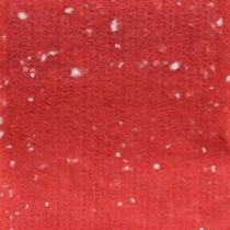 Cinta de fieltro roja con lunares, cinta decorativa, cinta para macetas, fieltro de lana rojo claro, blanco 15cm 5m