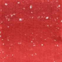 Artículo Cinta de fieltro roja con lunares, cinta decorativa, cinta para macetas, fieltro de lana rojo claro, blanco 15cm 5m