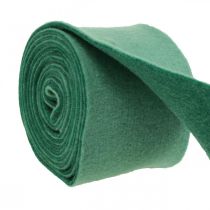 Cinta de fieltro, cinta para macetas, cinta de lana bicolor verde 15cm 5m