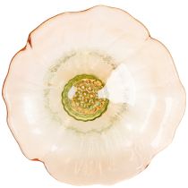 Artículo Plato decorativo de cristal con pie, diseño floral para decoración de mesa con estilo y decoración de verano, 15 cm