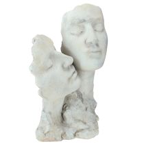 Artículo Busto de pareja de enamorados en piedra fundida de ensueño H29.5cm