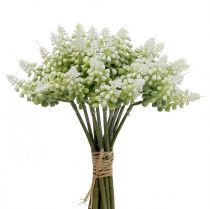 Jacinto de uva jacinto artificial blanco 28cm 12pcs en ramo