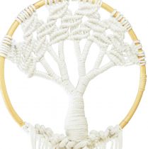 Artículo Atrapasueños macramé decoración de pared árbol de la vida boho Ø28cm H92cm