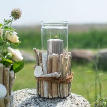 Paquete de madera Driftwood Deco Driftwood blanco L15cm