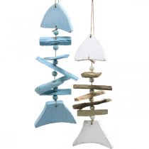 Driftwood fish decoración marítima para colgar 30cm juego de 2 piezas