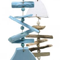 Driftwood fish decoración marítima para colgar 30cm juego de 2 piezas