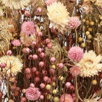 Artículo Flores secas trébol rosa flores de paja lino eneldo 35cm 150g