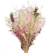 Artículo Ramo de flores secas rosa verde Lagurus eucalipto 150g