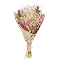 Artículo Ramo de flores secas rosa verde Lagurus eucalipto 150g