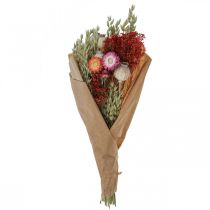 Artículo Ramo de flores secas Ramo de flores de pradera Rojo H50cm 150g