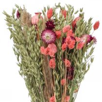 Ramo de flores secas flores de paja grano amapola cápsula Phalaris juncia 55cm
