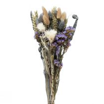 Artículo Ramo de flores secas flores de paja playa lila violeta 30cm