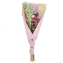 Artículo Ramo de flores secas, lavanda marina rosa, 58 cm, decorativo