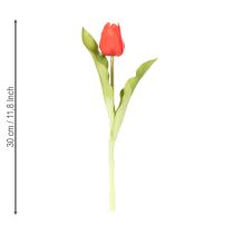 Artículo Tulipanes artificiales, decoración rústica primaveral para cualquier jarrón de mesa, 30 cm, 7 piezas
