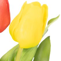 Artículo Tulipanes artificiales, decoración rústica primaveral para cualquier jarrón de mesa, 30 cm, 7 piezas