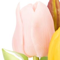 Artículo Tulipanes artificiales, decoración rústica primaveral para cualquier jarrón de mesa, 30 cm, 7 piezas