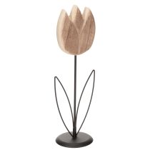Artículo Tulipán objeto decorativo sobre soporte para un diseño interior elegante y atemporal, 33,5 cm
