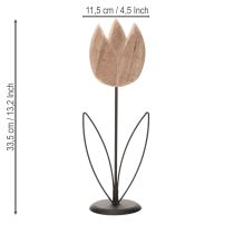 Artículo Tulipán objeto decorativo sobre soporte para un diseño interior elegante y atemporal, 33,5 cm