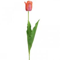 Tulipán flor artificial rojo, naranja Flor de primavera artificial H67cm