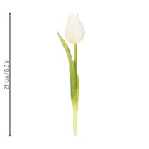 Artículo Tulipán artificial, decoración realista, flor de seda duradera para el hogar, 21 cm, 6 piezas
