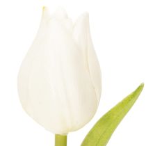 Artículo Tulipán artificial, decoración realista, flor artificial duradera para el hogar, 21 cm, 6 piezas