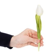 Artículo Tulipán artificial, decoración realista, flor artificial duradera para el hogar, 21 cm, 6 piezas