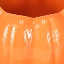 Artículo Maceta de cerámica con forma de calabaza naranja Ø9,5cm H6,5cm 4 uds