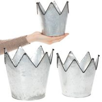 Artículo Juego de 3 macetas decorativas de metal zinc Ø21,5/19,5/17 cm