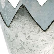 Artículo Macetero corona metal decoracion zinc Ø21.5/19.5/17cm juego de 3