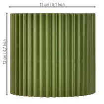 Artículo Maceta de papel verde oscuro Ø13cm H12cm 4 uds