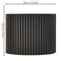 Artículo Maceta de papel negra Ø19cm H14cm 3 uds