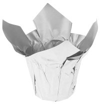Artículo Maceta plata brillo embalaje regalo Ø5,5cm H6cm 8 uds