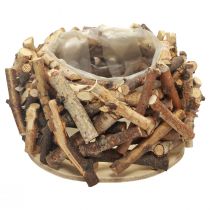 Macetero macetero de madera macetero de madera naturaleza Ø23cm H13cm