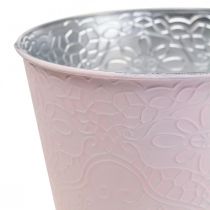 Macetero macetero de metal rosa pastel Ø20cm H16cm
