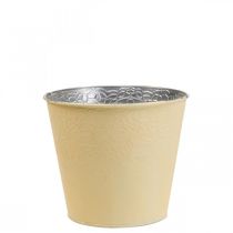 Macetero de metal macetero amarillo pastel Ø12cm