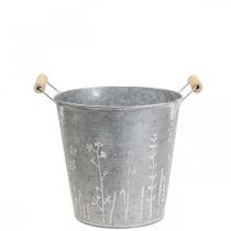 Maceta macetero vintage balde metálico decorativo Ø12cm H10cm