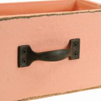 Macetero cajón madera deco melocotón 25×13×9cm