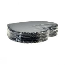 Artículo Decoración de corazón de pizarra para San Valentín, corazón negro, ancho 16 cm, 4 piezas