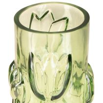 Artículo Jarrón de cristal con diseño de tulipán en relieve para un diseño armonioso de la estancia, 30 cm