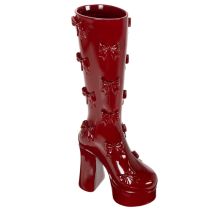 Artículo Jarrón decorativo con forma de bota y diseño de lazo, 37 cm.