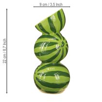 Artículo Jarrón sandía jarrón de cerámica decoración de verano cerámica H22cm