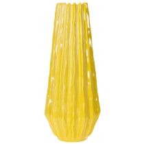 Artículo Jarrón con diseño acanalado para una elegante decoración interior en el salón, 33 cm.