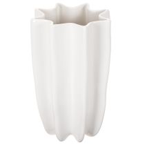 Artículo Jarrón acanalado, jarrón alto decorativo para flores secas, 24 cm