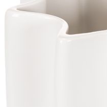 Artículo Jarrón acanalado, jarrón alto decorativo para flores secas, 24 cm