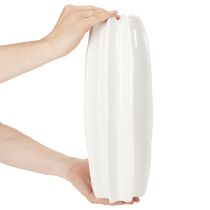 Artículo Jarrón acanalado, jarrón de cerámica moderno para flores secas, 40 cm