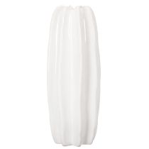 Artículo Jarrón acanalado, jarrón de cerámica moderno para flores secas, 40 cm