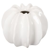 Artículo Jarrón decorativo con forma de calabaza, brillante, decoración otoñal para salón, 19 cm.